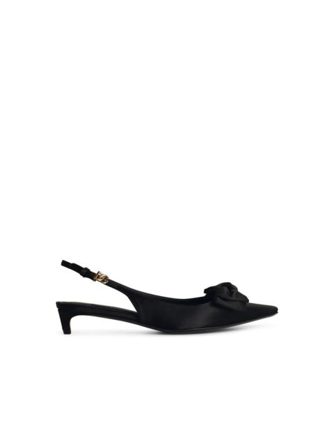 Dolce & Gabbana Black Silk Blend Slingbacks Woman