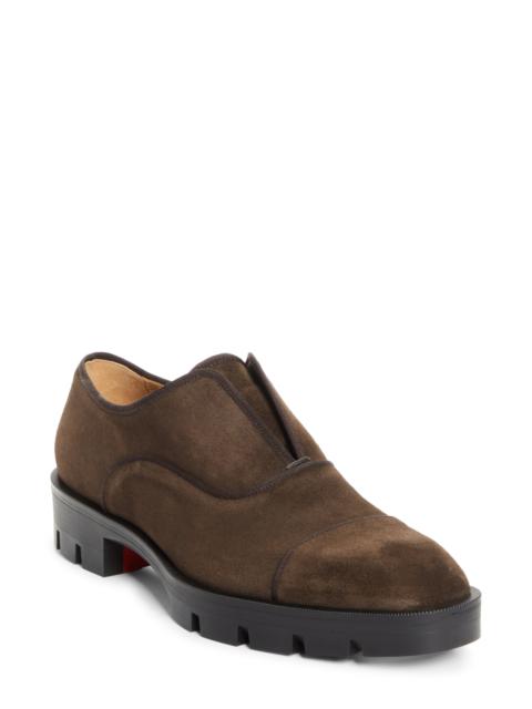 Christian Louboutin Christian Louboutin Alpha Lion Cap Toe Slip-On in Cafe at Nordstrom