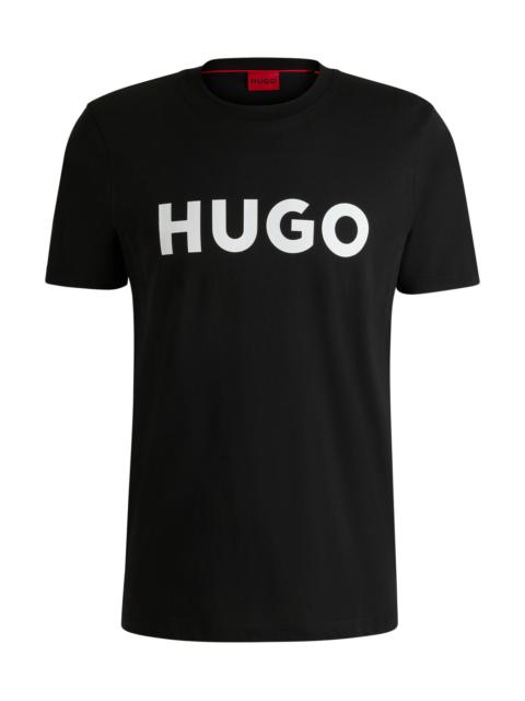 HUGO REGULAR-FIT T-SHIRT IN COTTON JERSEY WITH LOGO ARTWORK
