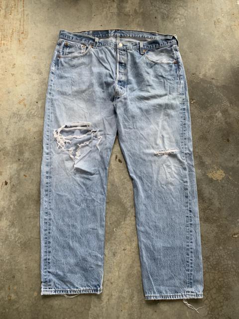 Other Designers Vintage - Vintage Levis Thrashed Painter Distressed Denim