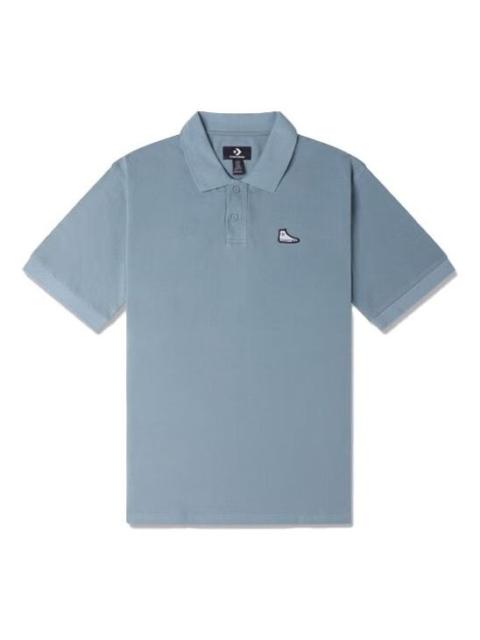 Converse Converse Shoe Patch Polo Shirt 'Light Blue' 10024739-A03