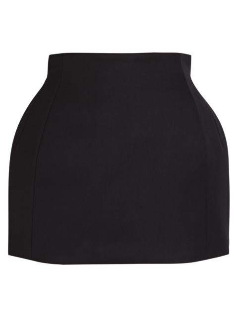WARDROBE.NYC Wardrobe.nyc Sculpted Wool-blend Mini Skirt