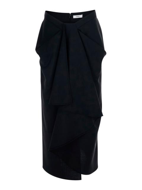 Givenchy Givenchy Women Black Pencil Skirt With Wrapped Design In Fabric Woman