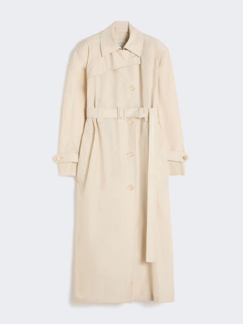 Sportmax Water-repellent cotton trench coat - vanilla