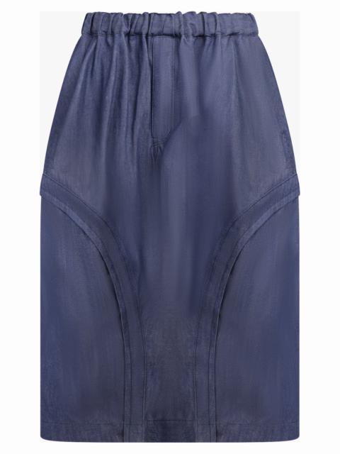 Comme Des Garçons CURVE PANEL DENIM CROP DRAWSTRING PANT | BLUE