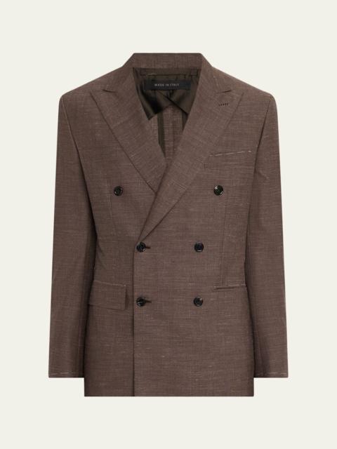 Brioni Men's WWX 80th Anniversary Plume Double-Breasted Sport Coat