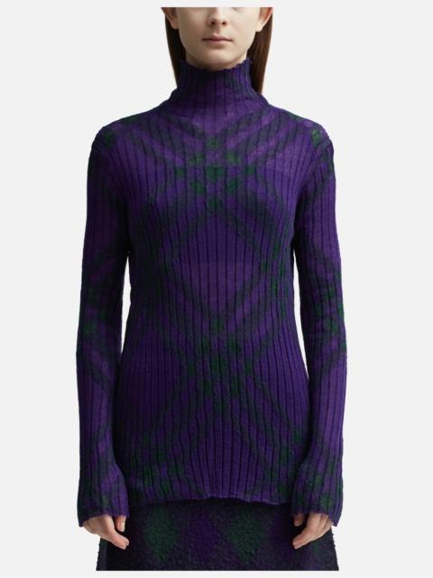 Burberry CHECK MOHAIR BLEND SWEATER