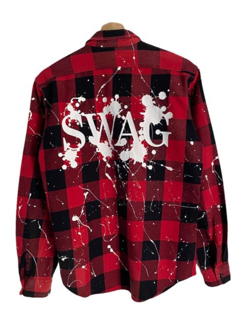 Other Designers Phenomenon - RARE SWAG JAPAN PAINT SPLASH FLANNEL BUTTONS UP SHIRT