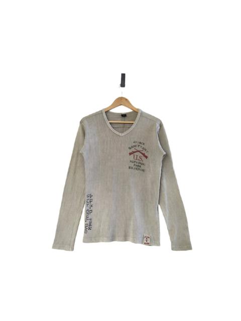 Other Designers Avirex Stretchable Vneck Pullover Sweatshirt