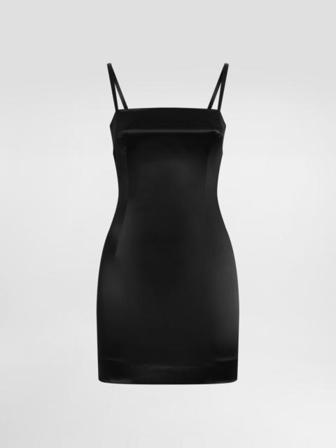 Stretch satin dress