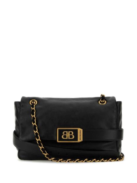 BALENCIAGA Balenciaga Women Black Leather Medium Modu Shoulder Bag