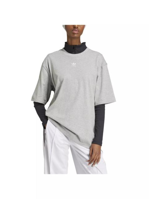 adidas Originals Women's Essentials Boyfriend Loose Tee -Grey