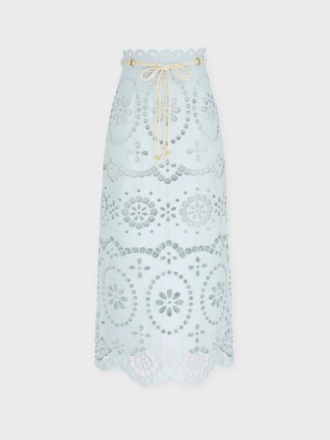 Zimmermann Skirt Awaken Embroidered Mint