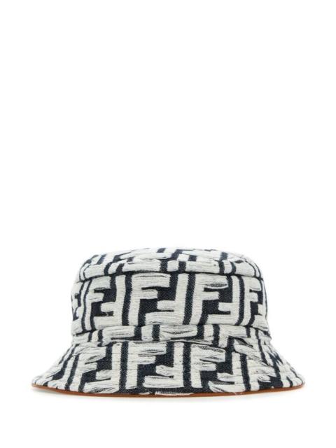 FENDI Fendi Man Embroidered Denim Bucket Hat