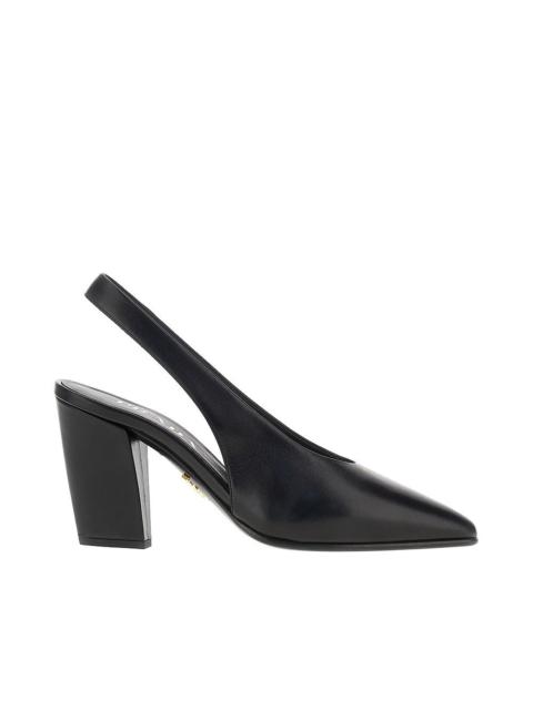 Prada Prada Leather Slingback Pumps Black Women