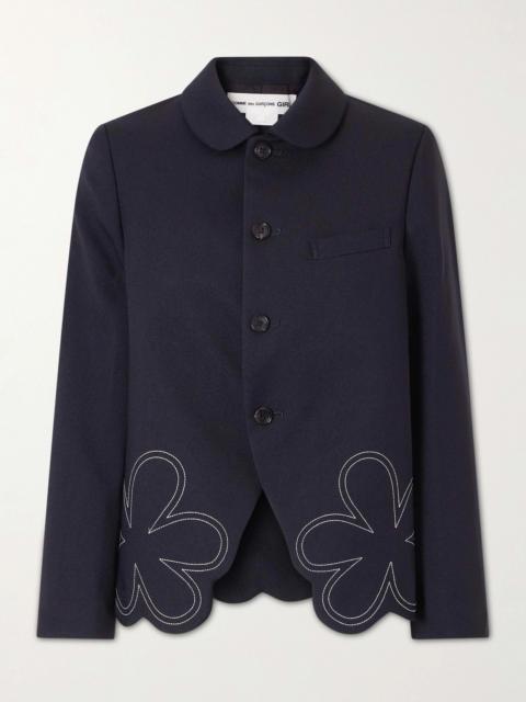 Comme des Garçons GIRL Embroidered Gabardine Blazer