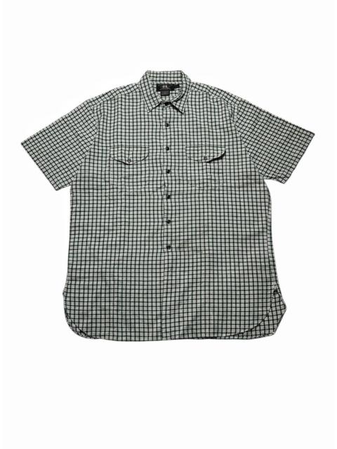 RRL Ralph Lauren - Vintage RRL Double RL Mens Plaid Flannel Short Sleeve