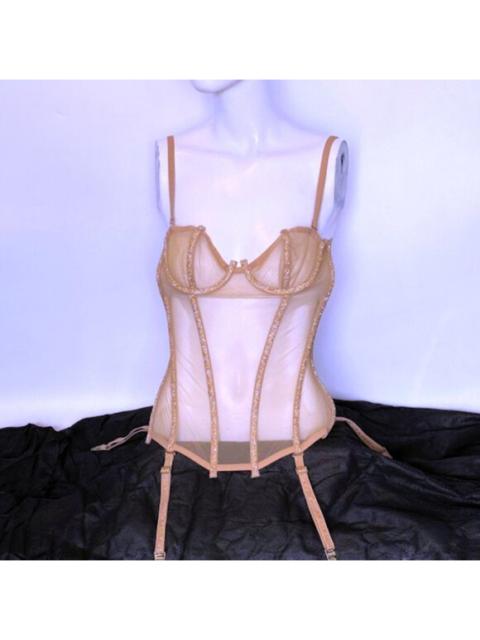 Other Designers LA PERLA Nude Corset Bustier Top w/Swarovski Crystals 32B BNWT