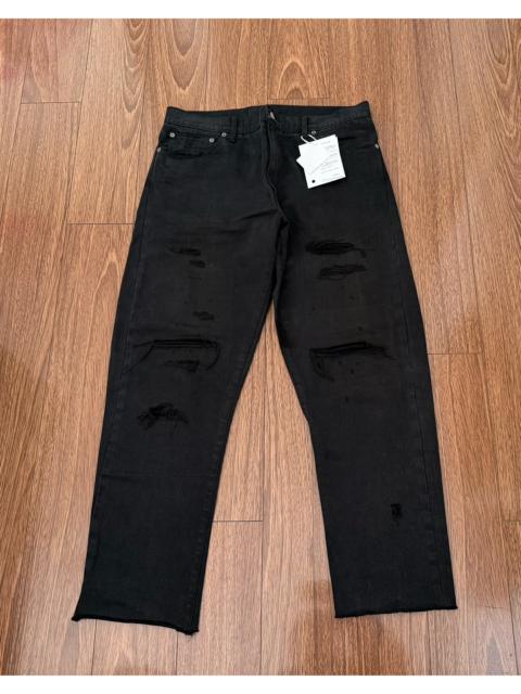 visvim VISVIM SPOT JOURNEYMAN PANTS BLK TACKED CRASH — JM Black Distressed Denim Jeans