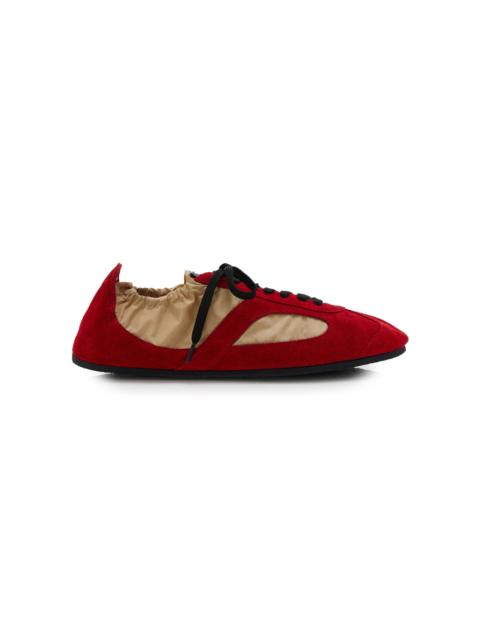 Proenza Schouler Track Suede-Trimmed Nylon Sneakers red