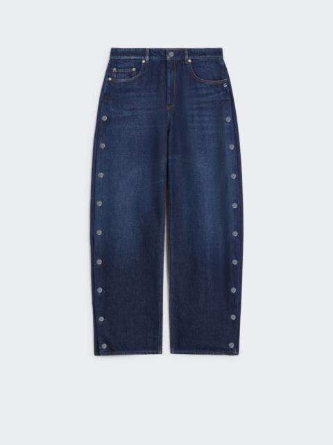 Sportmax Button-up blue wide-leg jeans - MIDNIGHTBLUE