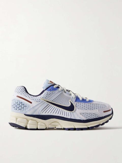 Zoom Vomero 5 leather and rubber-trimmed mesh sneakers Light blue