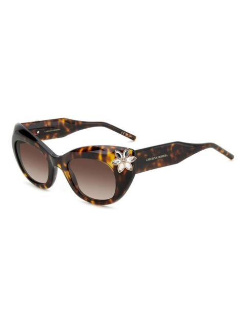 CAROLINA HERRERA Carolina Herrera Brown Gradient Butterfly Ladies Sunglasses HER 0215/S 0086/HA 50