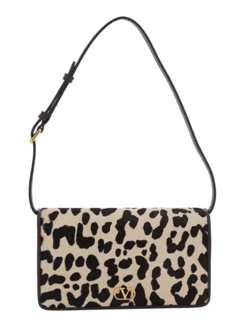 Valentino Valentino Garavani Women Brown Mini Bag With Adjustable Shoulder Strap And Leopard Motif In Leather 
