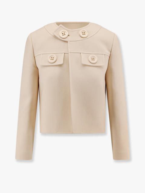 Celine Brompton Wool And Silk Blazer With Maxi Buttons