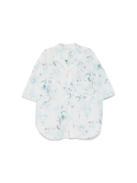 floral-print shirt