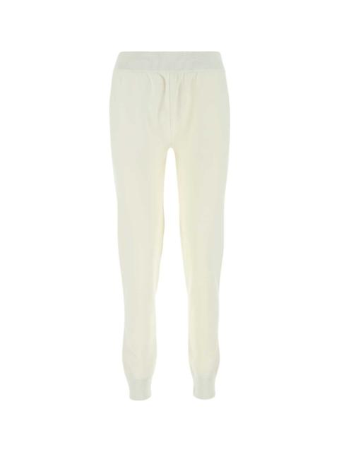 Bottega Veneta Ivory Stretch Wool Blend Joggers