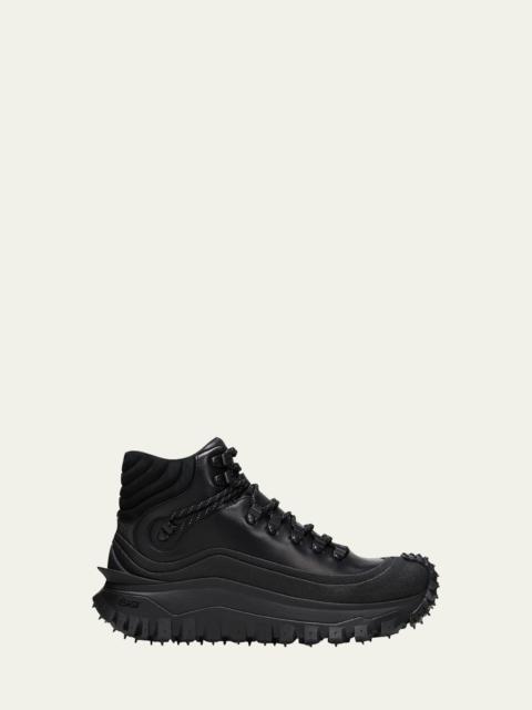 Moncler Men's Traingrip GTX Outdoor Leather High-Top Sneakers