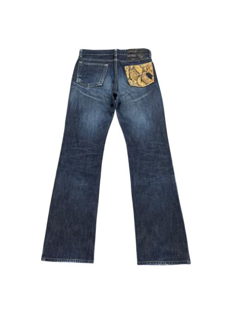 Japanese Brand - TOKYO JEANS Denim Flare Jeans Snakeskin Pocket LGB