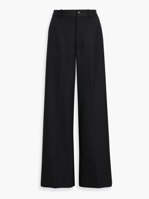 NILI LOTAN Johan pinstriped wool-twill wide-leg pants