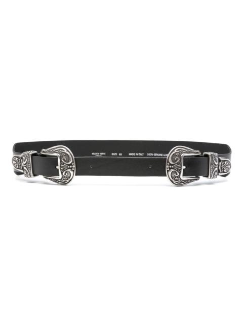 Golden Goose Golden Goose Women Double Buckle Leather Belt