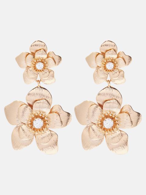 self-portrait Flower drop earrings