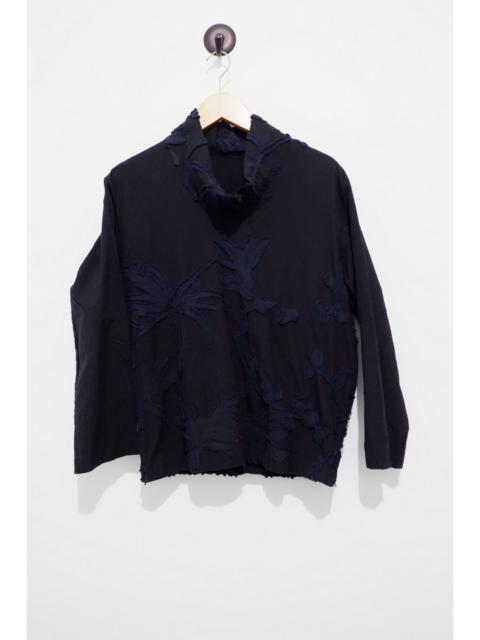 ISSEY MIYAKE Ss17 Haat Heart Patch Mock Neck Long Sleeve