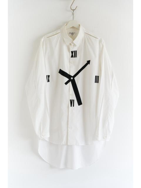 Yohji Yamamoto Yohji Yamamoto 14SS Clock Patch White Cotton Shirt