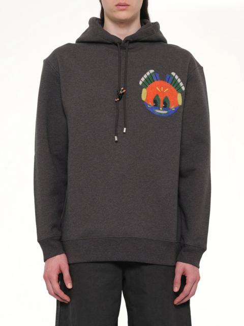Loewe Louis Wain Hoodie in Dark Grey Melange