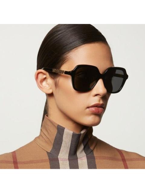 Burberry SALE! NEW Burberry BE4389 Joni 300187  Black Dark Grey Square Women Sunglasses