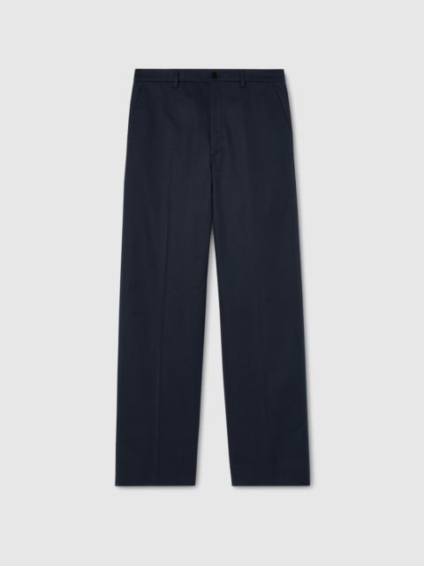 GUCCI Cotton twill pants with embroidery