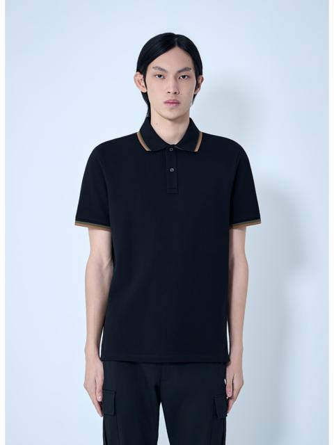 Moncler Moncler Men Polo Shirt With Ribbed Trims