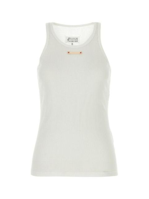 Maison Margiela Maison Margiela Women White Cotton Blend Tank Top