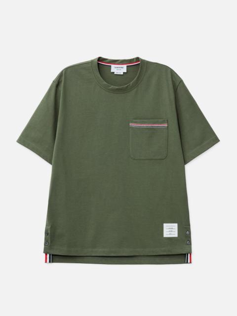 Thom Browne EMBROIDERED RWB POCKET T-SHIRT