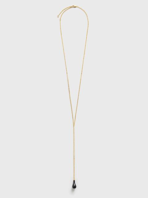TOTEME Onyx drop necklace black/gold