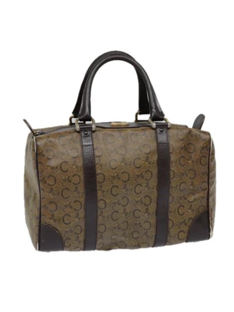 CELINE CELINE C Macadam Canvas Hand Bag Brown Gold