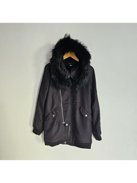 If Six Was Nine - Vintage Faux Fur SLY Asymetric -Gimmick Hoodie Parkas