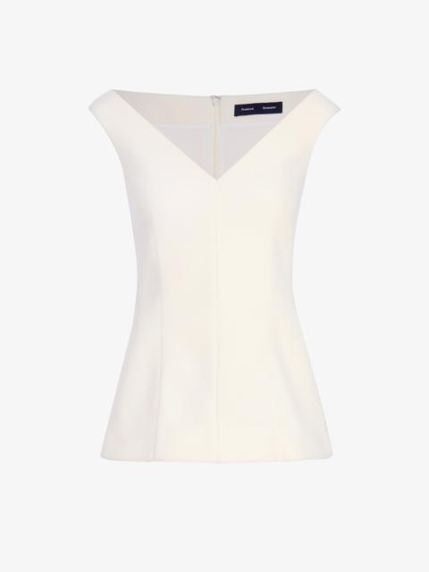 Proenza Schouler Mariam Top in Wool Scuba