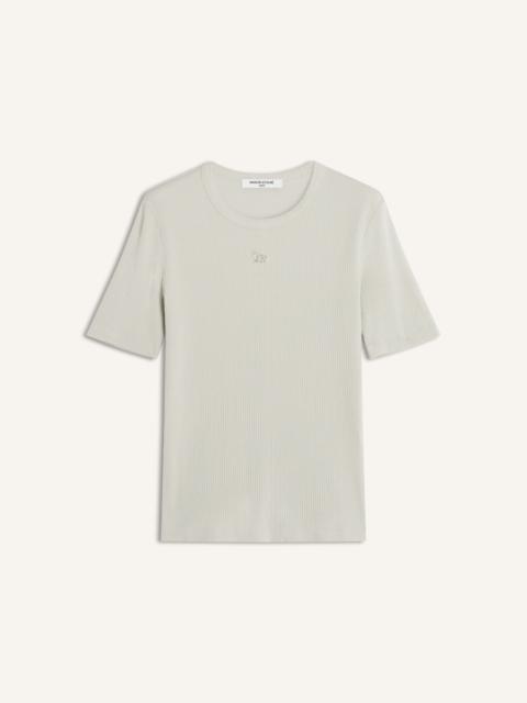 Maison Kitsuné BABY FOX RIBBED FITTED TEE-SHIRT