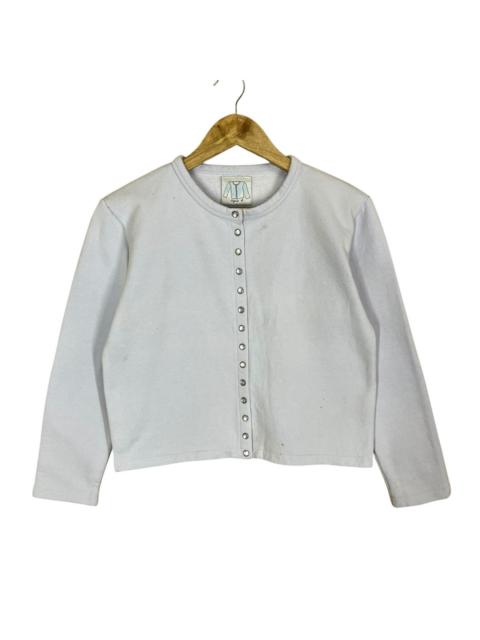 Other Designers agnes b. - Vintage 90s Agnes B Snap Button Up Cardigan Light Purple